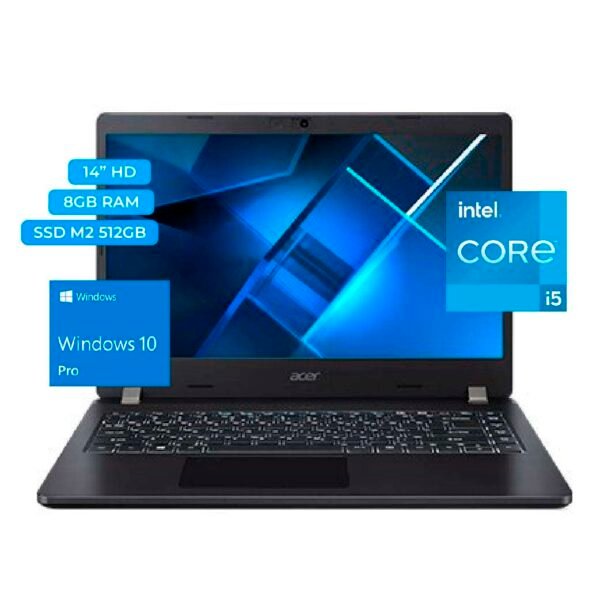 Portátil ACER TravelMate P214 series N19QQ7 Core i5 11° Gen 8GB SSD M2 256GB Lic Win Pro 10 - tecnonacho