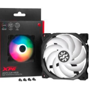 Ventilador de 12 cm con iluminación ARGB LED, potente y silencioso, ideal para mejorar la refrigeración del PC